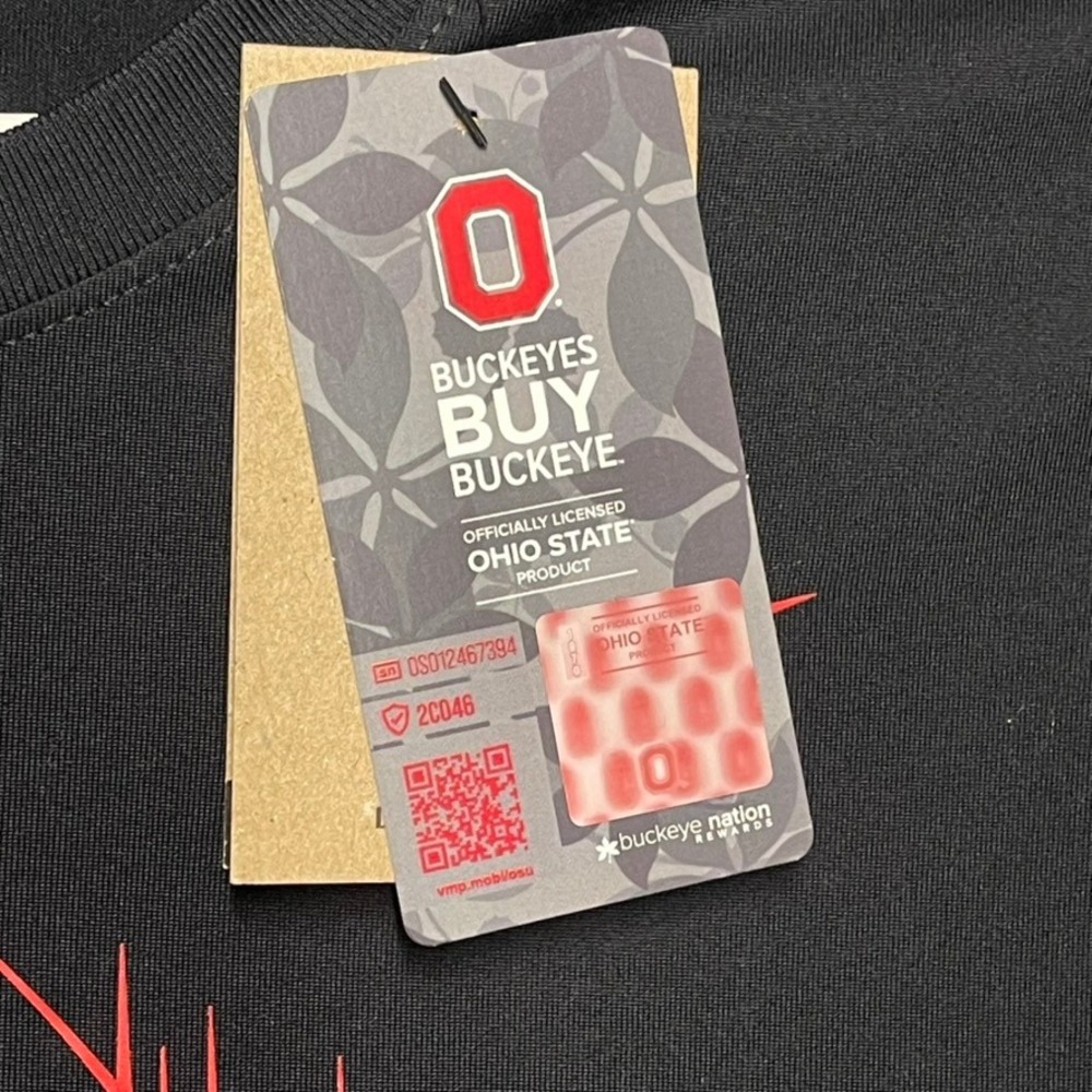 Ohio State Buckeyes Shirt Mens Large Black Red Nike O-State Dri Fit NCAA - Picture 4 of 11